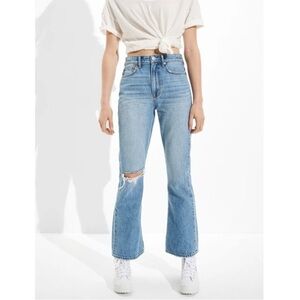 American Eagle Outfitters Light Blue High-Rise Flare Jeans
